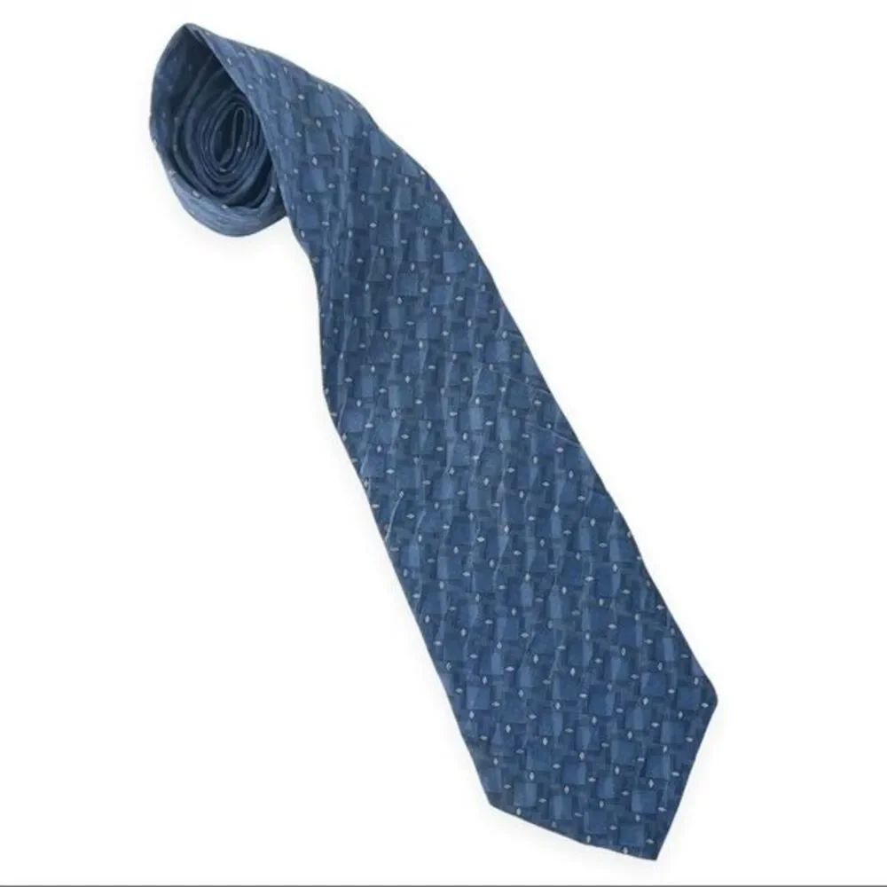 Geoffrey Beene Men’s Silk Tie Men’s Blue 100% Silk